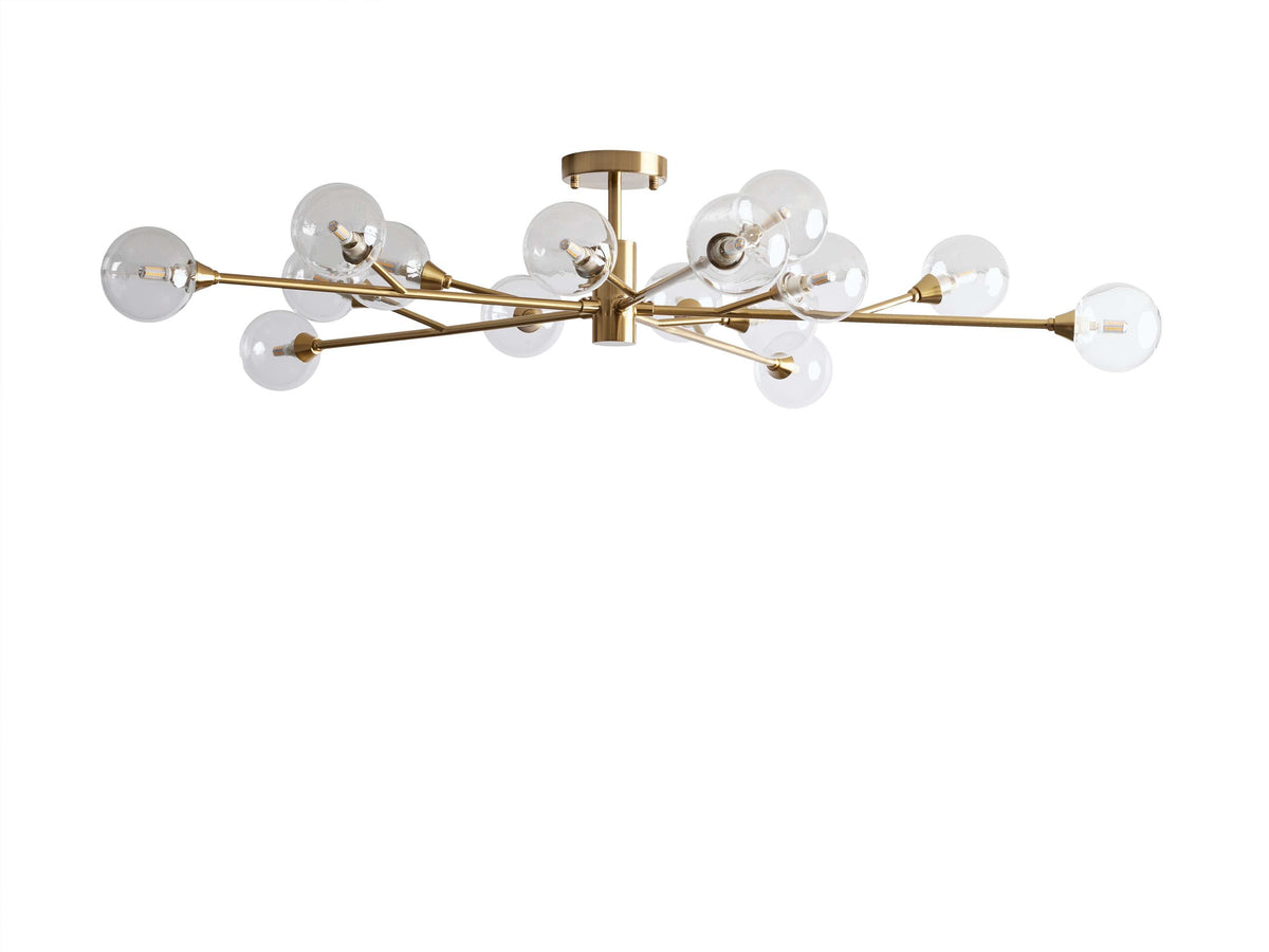 Apollo Spoked Glass Flush Mount