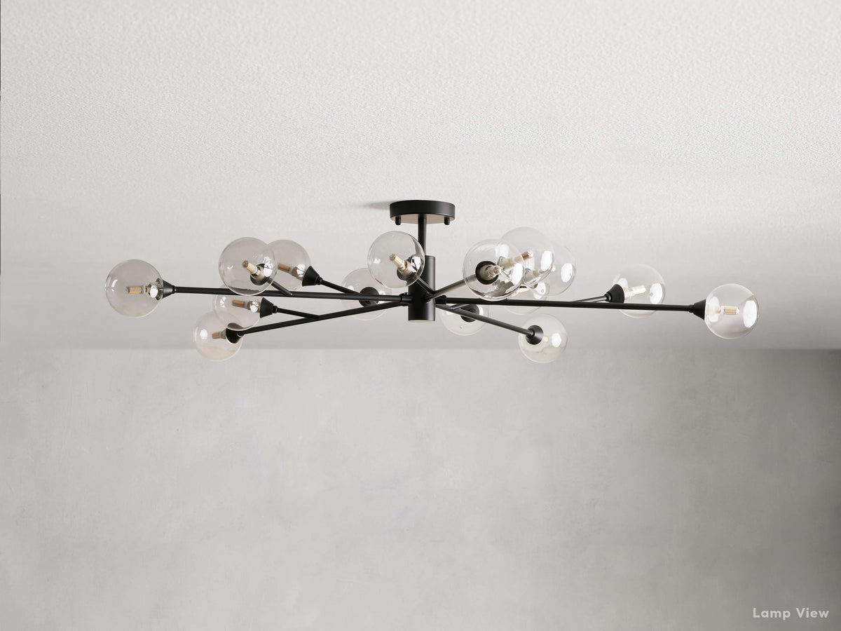 Apollo Spoked Glass Flush Mount