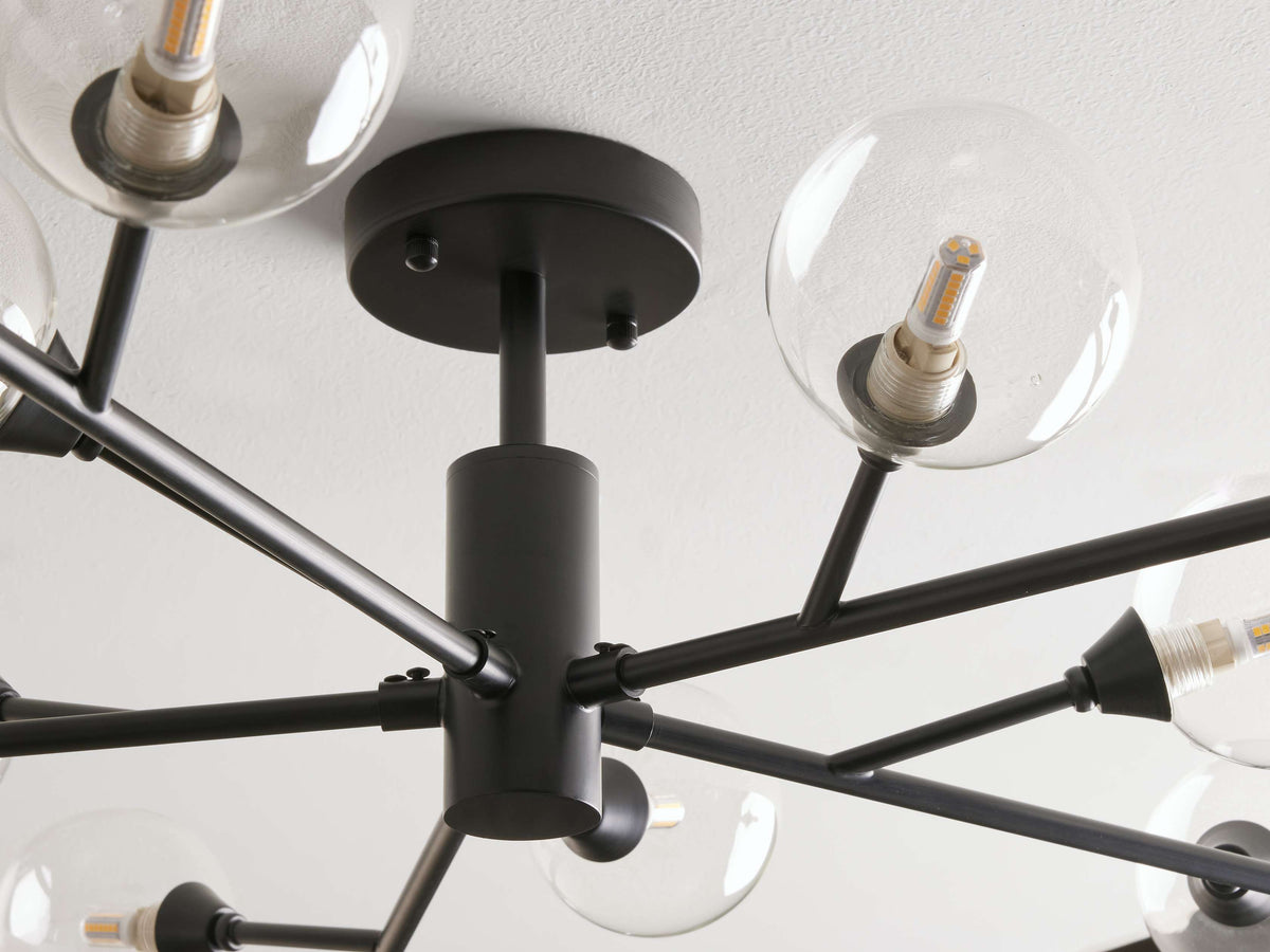 Apollo Spoked Glass Flush Mount