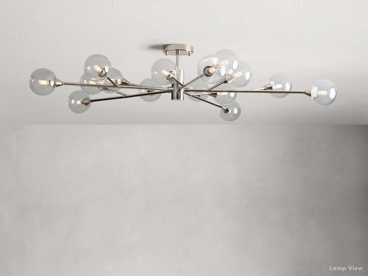 Apollo Spoked Glass Flush Mount