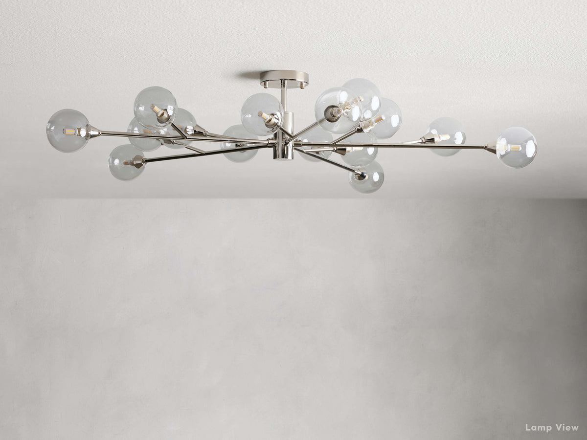 Apollo Spoked Glass Flush Mount