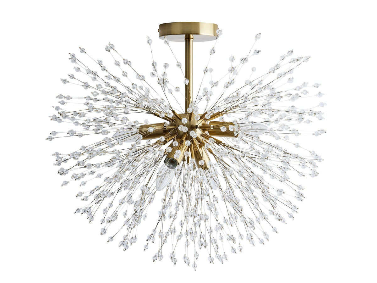 Dandelion Tufted Crystal Flush Mount