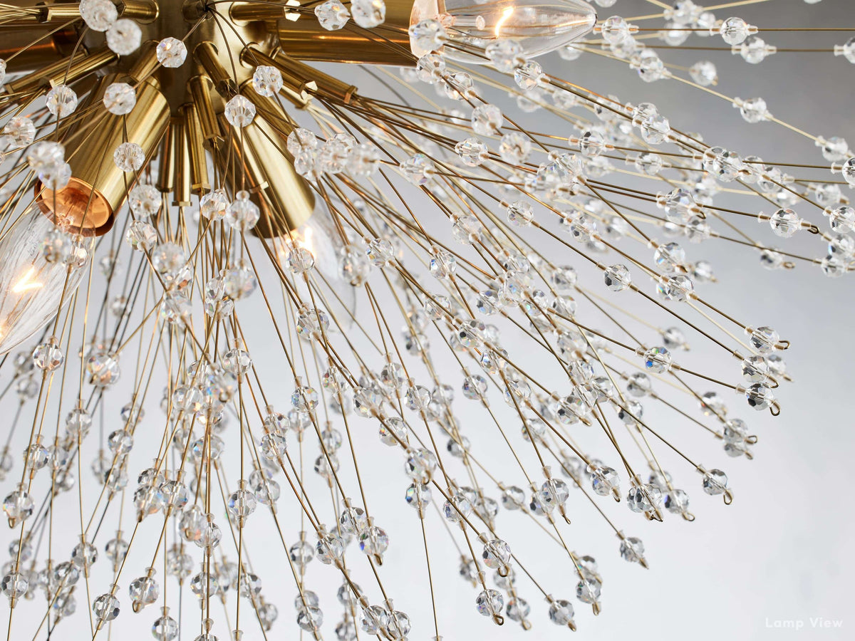 Dandelion Tufted Crystal Flush Mount