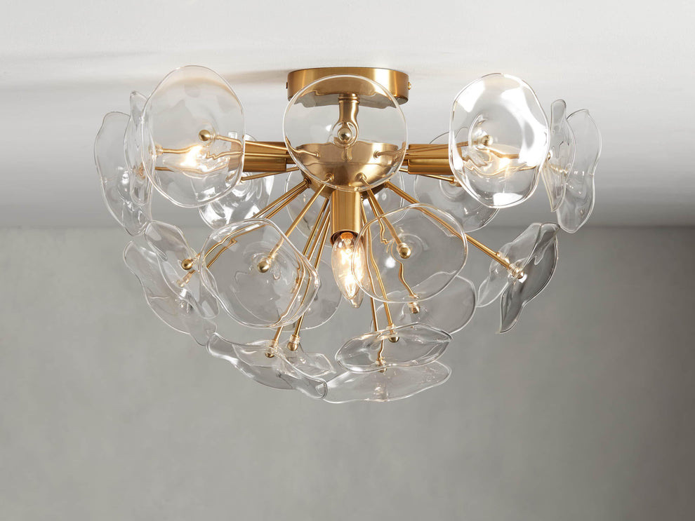 Lily Flower Intricate Flush Mount