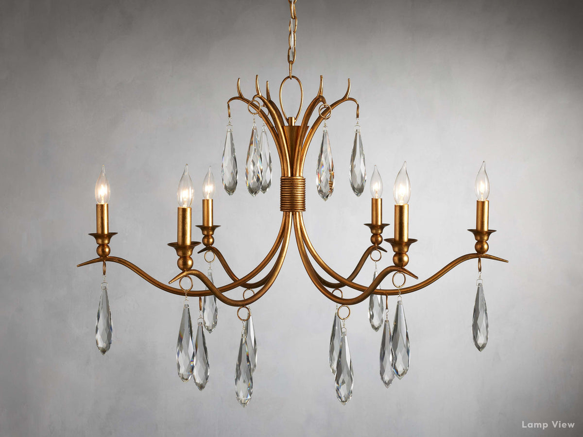 Celine Adorned Crystal Round Chandelier