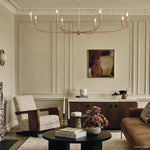 Arnett Bowed Profile Round Chandelier