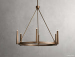 Emmet Antiqued Cross Round Chandelier