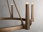 Emmet Antiqued Cross Round Chandelier