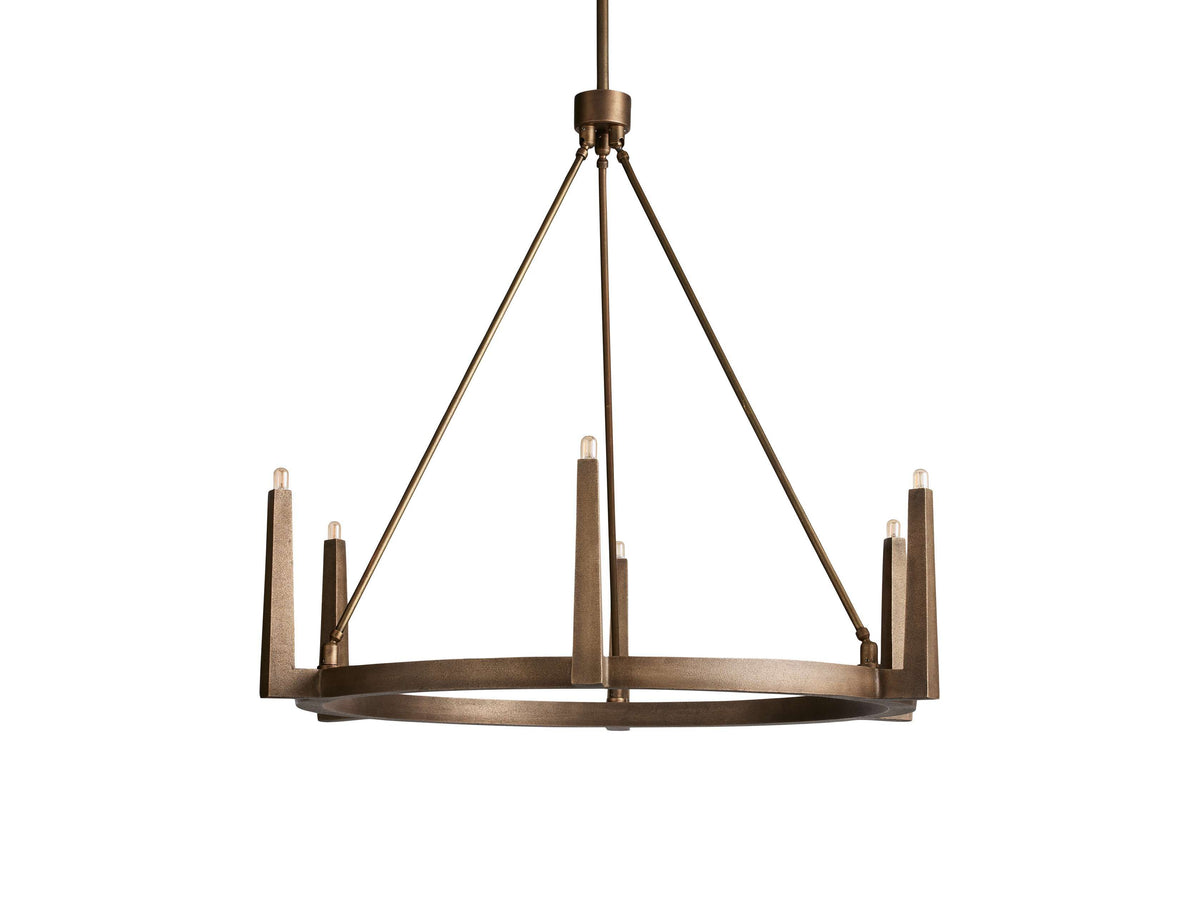 Emmet Antiqued Cross Round Chandelier