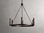 Emmet Antiqued Cross Round Chandelier