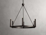 Emmet Antiqued Cross Round Chandelier