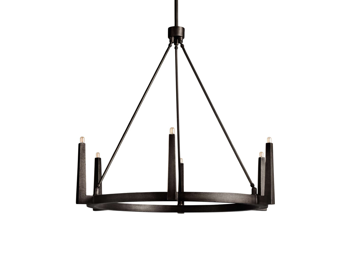 Emmet Antiqued Cross Round Chandelier