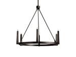 Emmet Antiqued Cross Round Chandelier