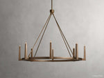 Emmet Antiqued Cross Round Chandelier