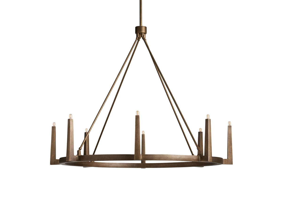 Emmet Antiqued Cross Round Chandelier