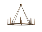 Emmet Antiqued Cross Round Chandelier