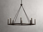 Emmet Antiqued Cross Round Chandelier