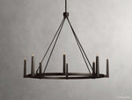 Emmet Antiqued Cross Round Chandelier