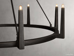 Emmet Antiqued Cross Round Chandelier