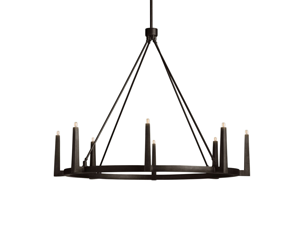 Emmet Antiqued Cross Round Chandelier
