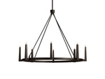 Emmet Antiqued Cross Round Chandelier