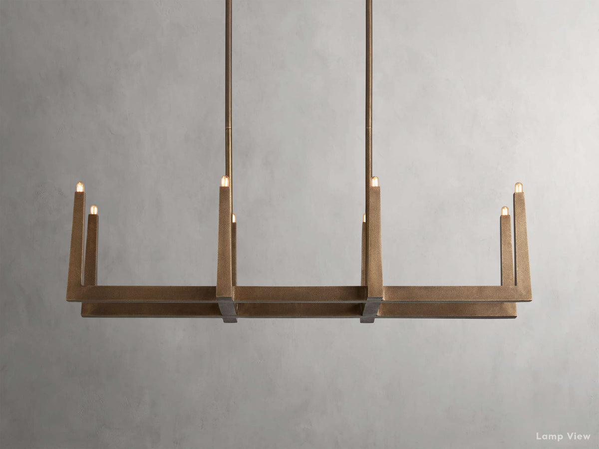 Emmet Antiqued Cross Linear Chandelier