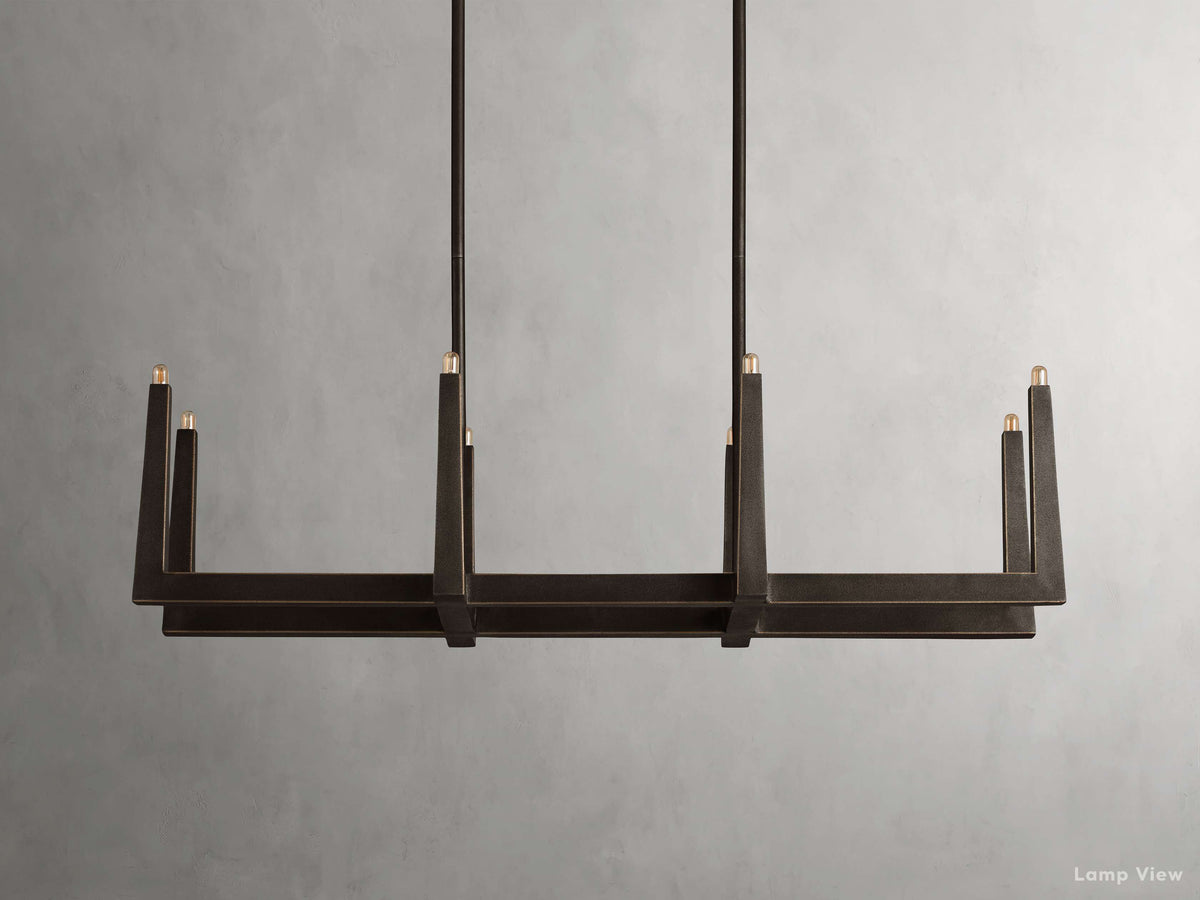 Emmet Antiqued Cross Linear Chandelier