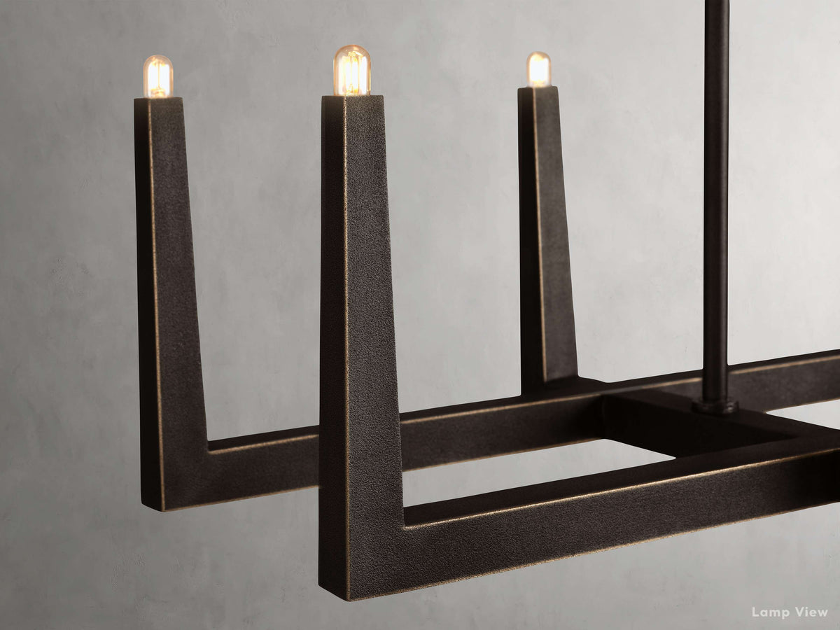 Emmet Antiqued Cross Linear Chandelier