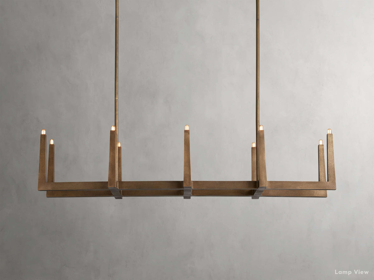 Emmet Antiqued Cross Linear Chandelier
