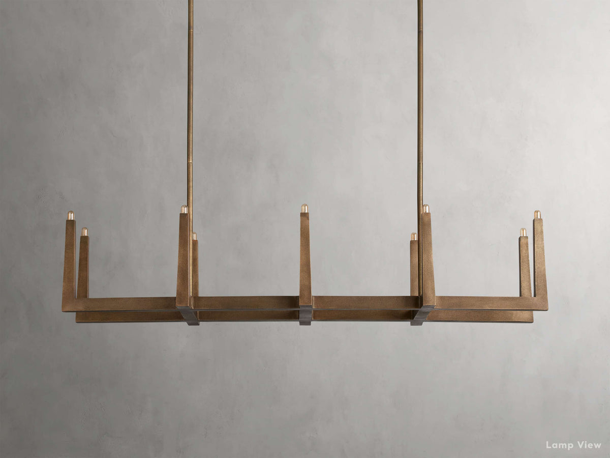 Emmet Antiqued Cross Linear Chandelier