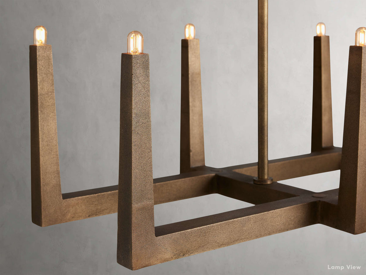 Emmet Antiqued Cross Linear Chandelier