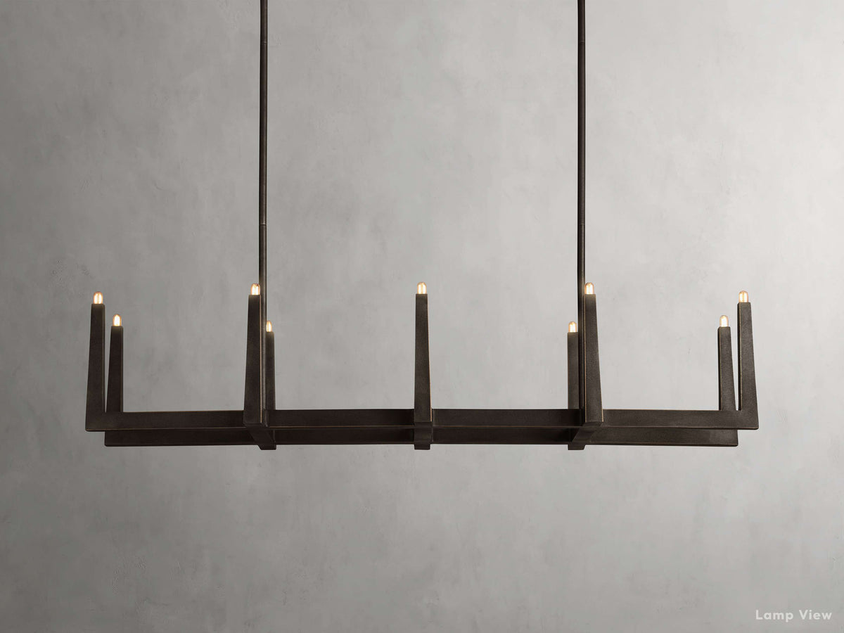 Emmet Antiqued Cross Linear Chandelier