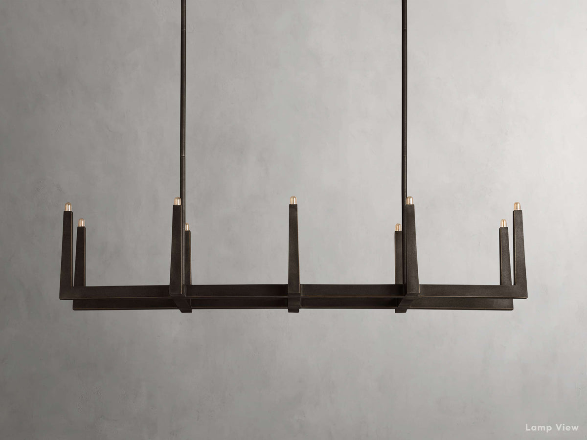 Emmet Antiqued Cross Linear Chandelier