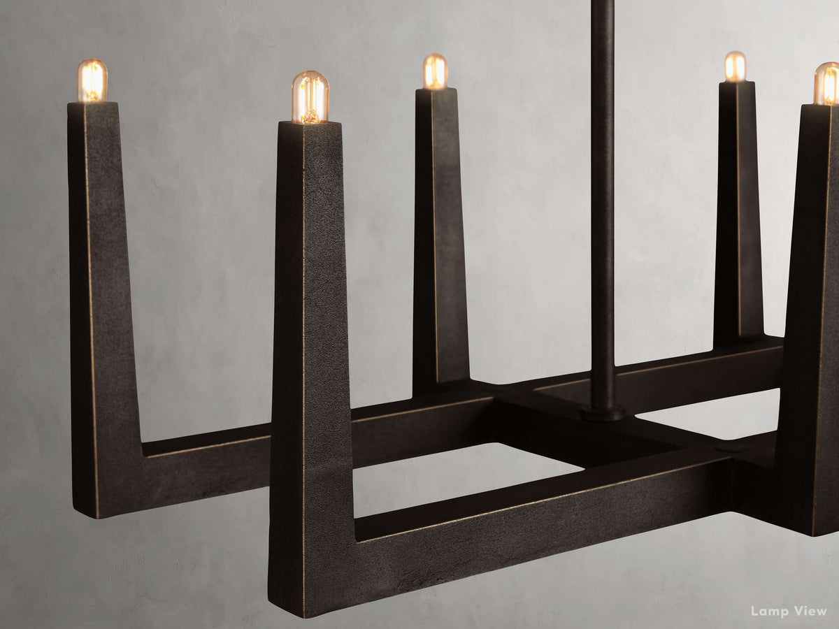 Emmet Antiqued Cross Linear Chandelier