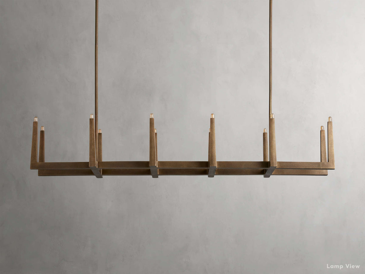 Emmet Antiqued Cross Linear Chandelier