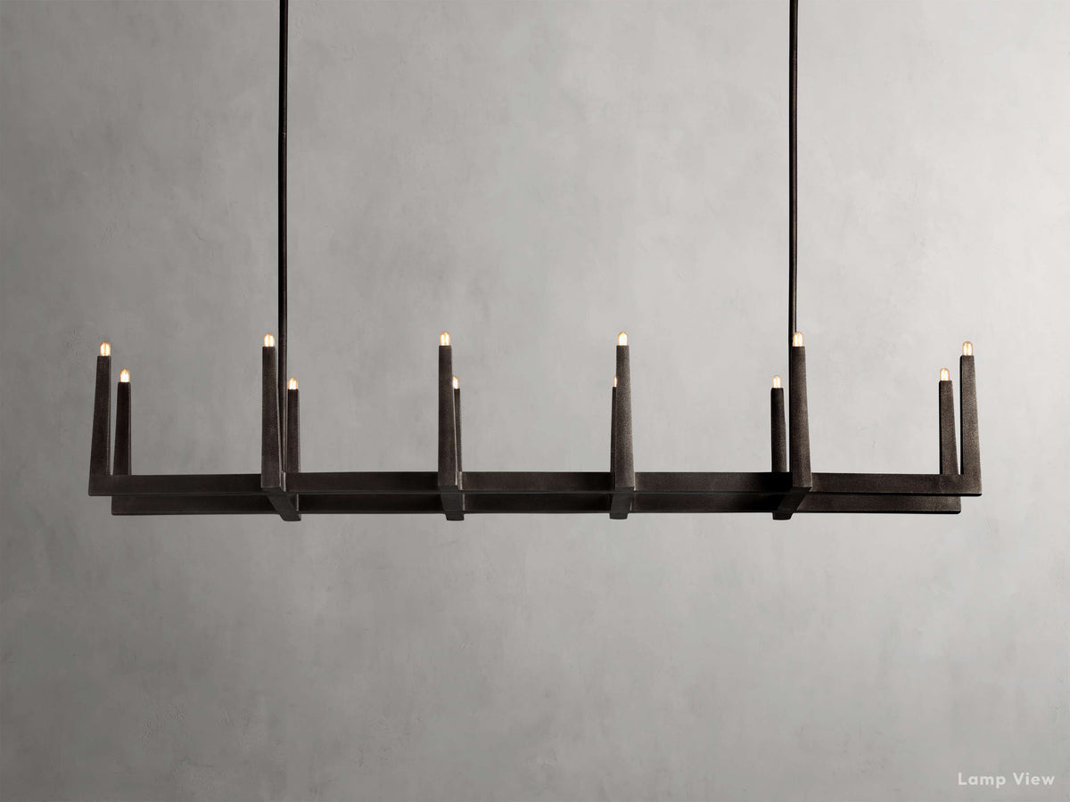 Emmet Antiqued Cross Linear Chandelier
