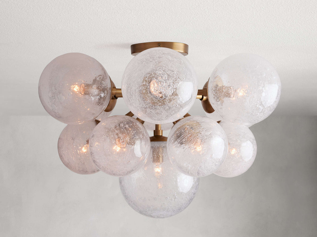 Mandoza Clustered Glass Flush Mount