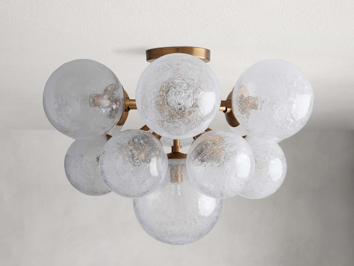 Mandoza Clustered Glass Flush Mount