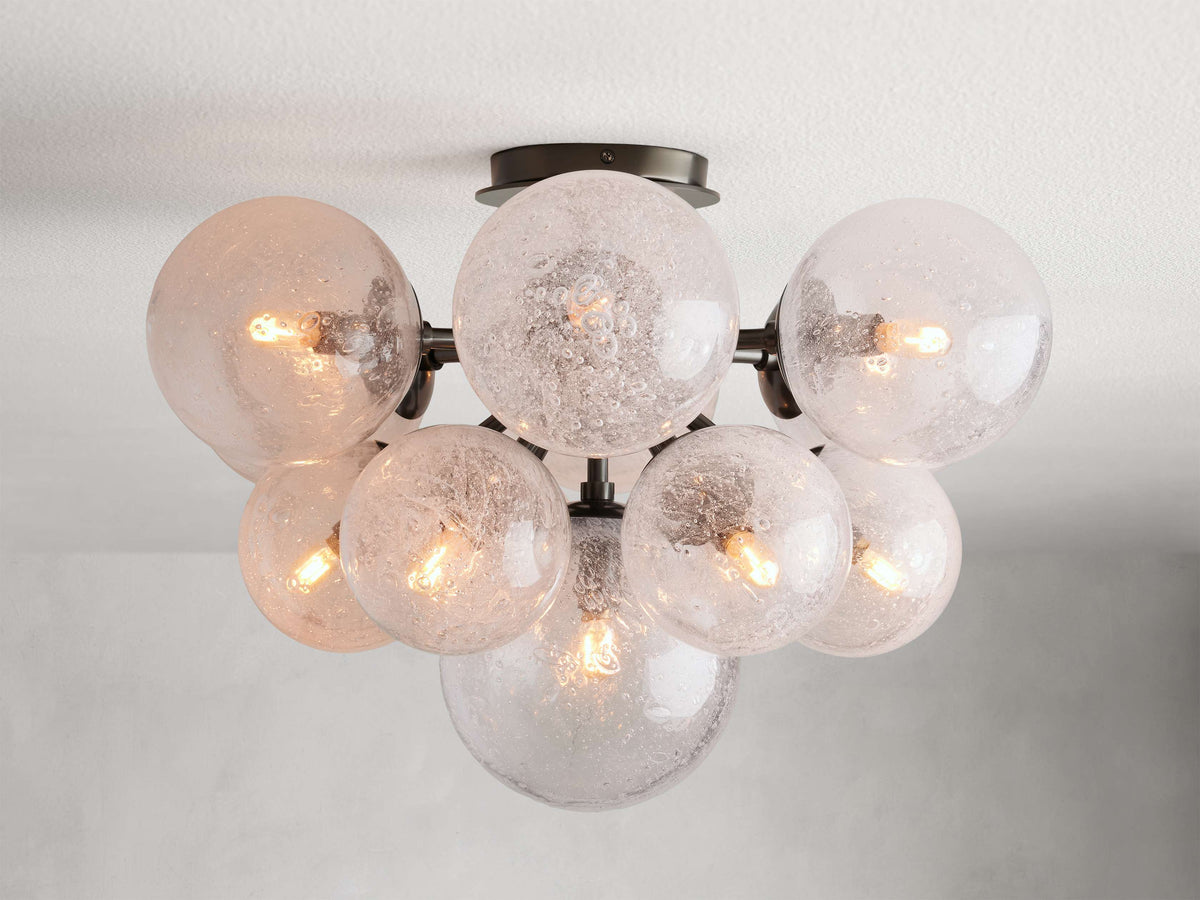 Mandoza Clustered Glass Flush Mount