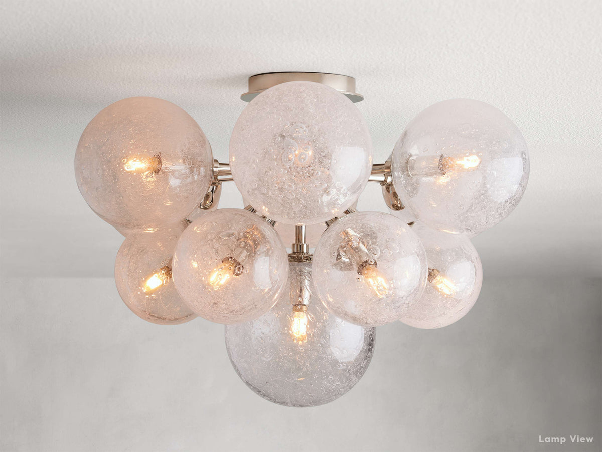 Mandoza Clustered Glass Flush Mount