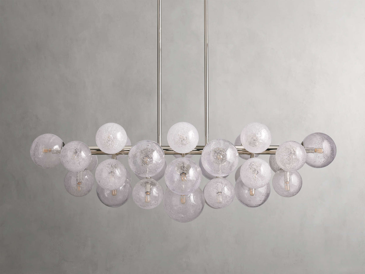 Mandoza Frothy Glass Linear Chandelier