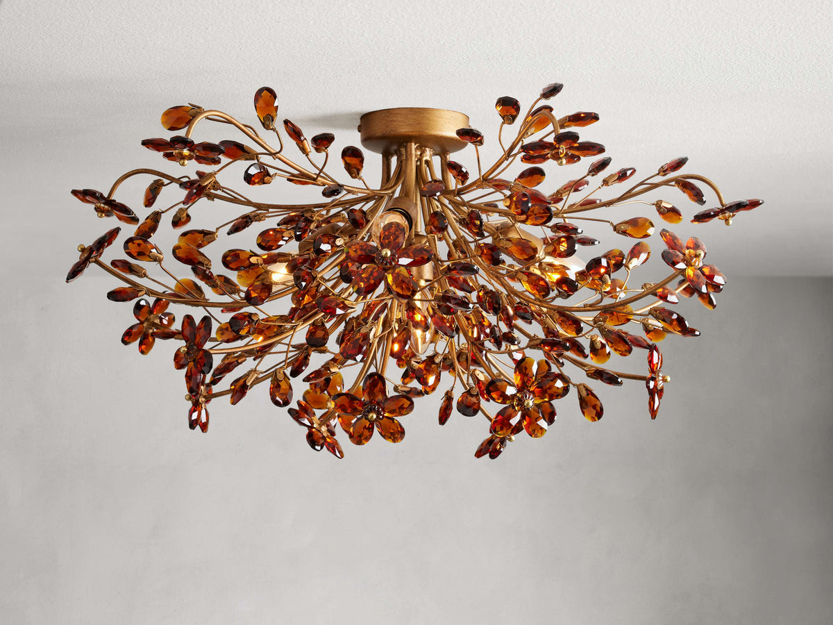 Fiore Garden Petal Twig Flush Mount