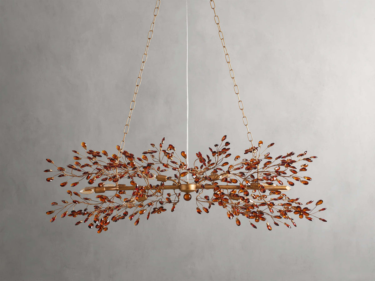 Fiore Garden Petal Twig Linear Chandelier
