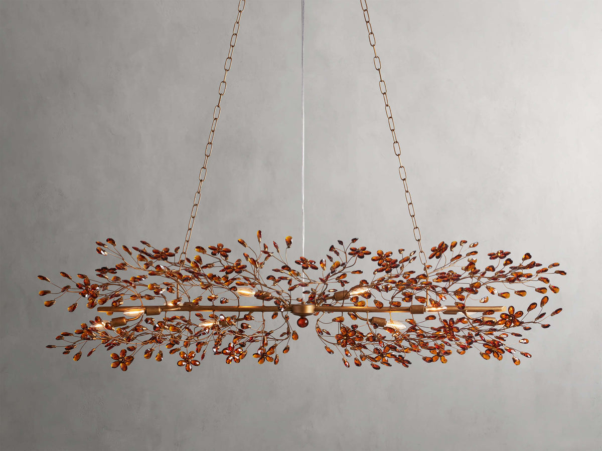 Fiore Garden Petal Twig Linear Chandelier