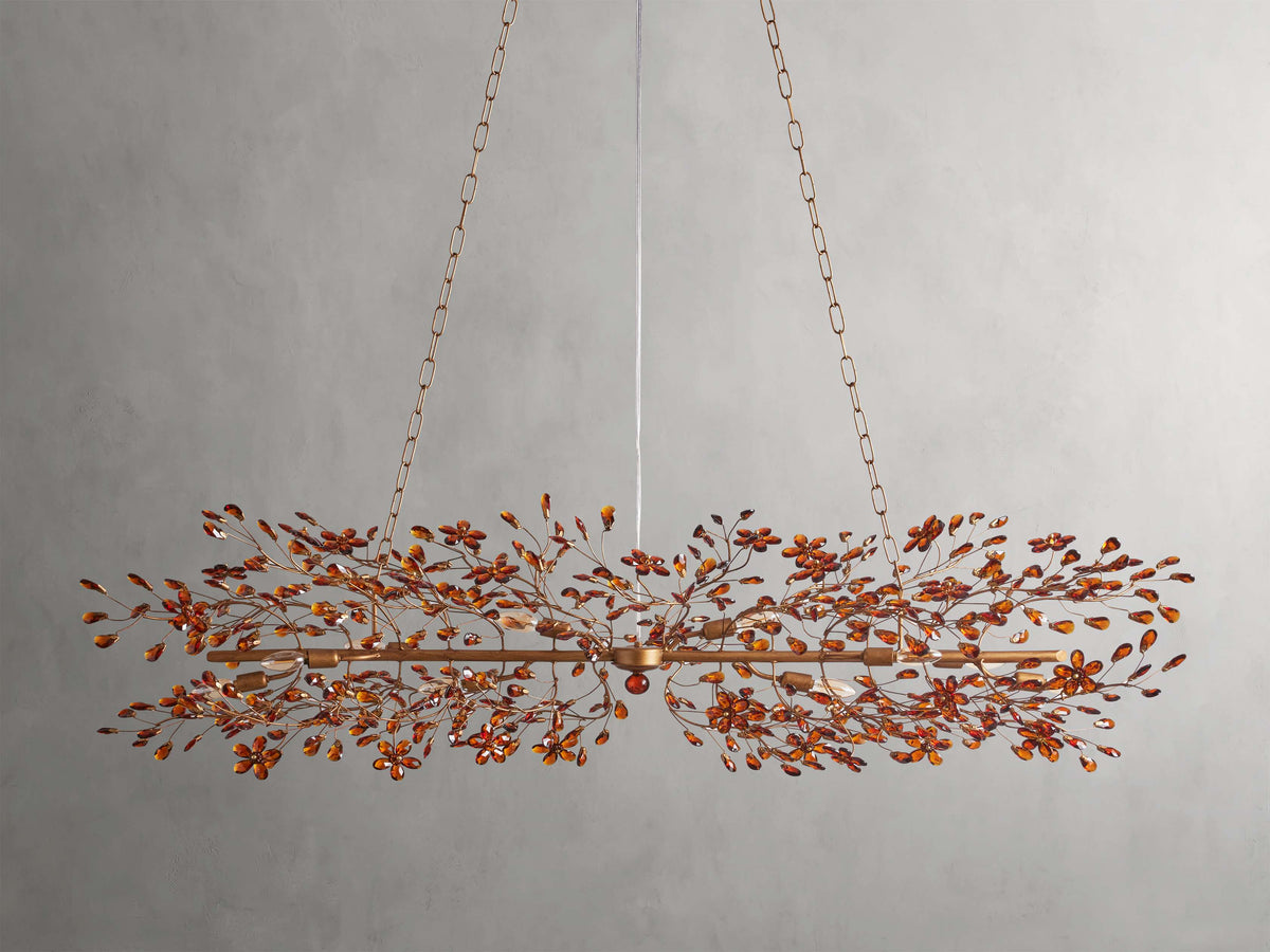 Fiore Garden Petal Twig Linear Chandelier