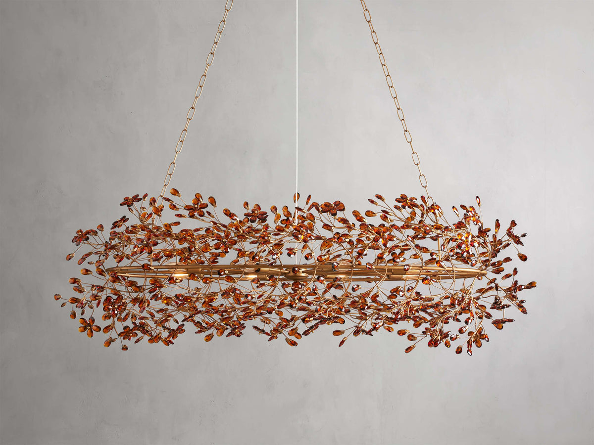 Fiore Garden Petal Twig Oval Chandelier
