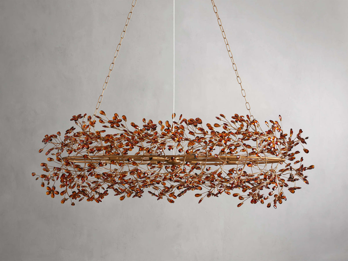 Fiore Garden Petal Twig Oval Chandelier