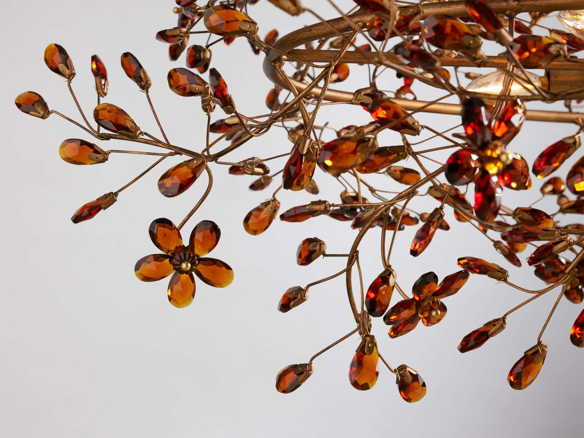 Fiore Garden Petal Twig Oval Chandelier