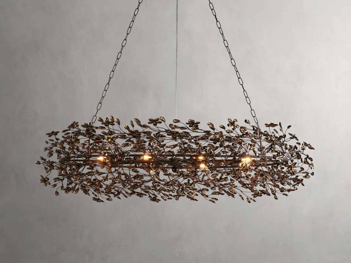 Fiore Garden Petal Twig Oval Chandelier