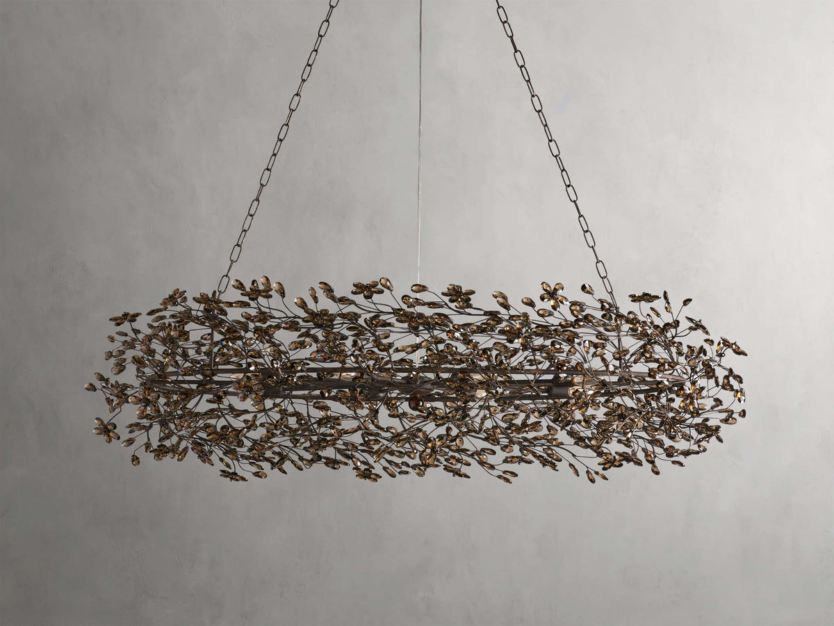 Fiore Garden Petal Twig Oval Chandelier